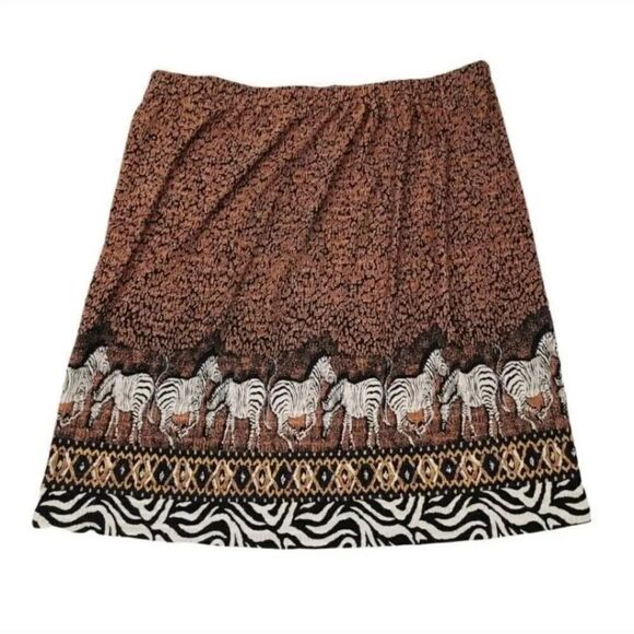 Vintage 80s 90s 2 PC Skirt Set Matching Animal Print Tank Top & Skirt Size Small - Picture 6 of 13